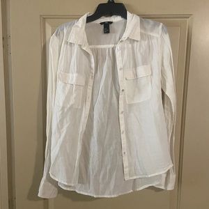 Light white collared button down blouse